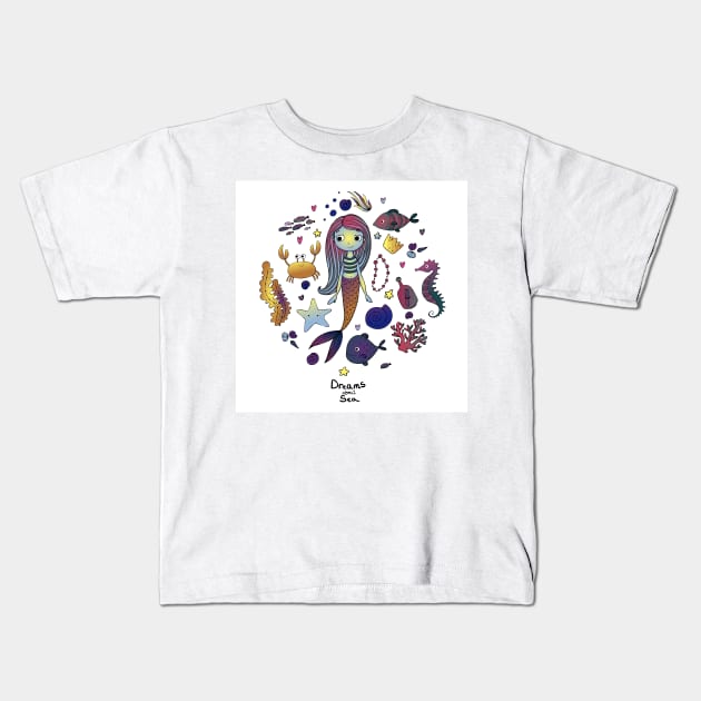 Mermaids 11 (Style:2) Kids T-Shirt by luminousstore